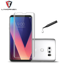 Protetor de tela de vidro temperado uv para lg, película protetora para modelos v30 v40 v50 lg g7 g8, v30, v40, v50 2024 - compre barato