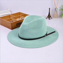 Solid Panama Hat Men Sunhat Women Summer Beach Sun Visor Cap Chapeau Cool Jazz Trilby Cap Sombrero 2024 - buy cheap