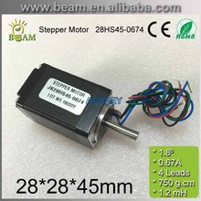 4.6V 1.8degree 45mm 0.67A 0.95kg.cm NEMA11 4Leads Bipolar 28HS45-0674 cheap 2 phase 28mm small stepper motor Free shipping 2024 - buy cheap