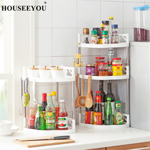 2/3 Layers Floor Type Kitchen Table Storage Rack Holder Seasoning Spices Sauce Oil Bottle Shelf Hooks Organizer Saving Space 2024 - buy cheap