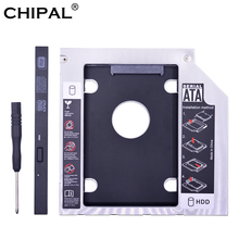 Chipal-caixa para 2 ° hdd de alumínio, invólucro para 9.5mm, caixa de drive de disco rígido, dual led, 7mm, 9mm, 3.0 ssd, 2tb, para laptop, cd/dv 2024 - compre barato
