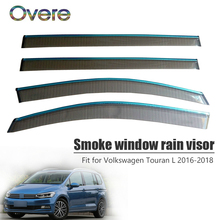 OVERE NEW 1Set Smoke Window Rain Visor For VW Touran L 2016 2017 2018 Styling Vent Sun Deflectors Guard ABS Car accessories 2024 - buy cheap