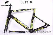 SE13-8 de lentejuelas de carbono para bicicleta de carretera, marco de color, T1000, 1k /3k/UD, BSA /PF30 2024 - compra barato