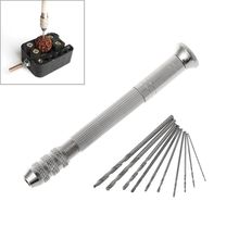 Swivel Head Pin + 10pcs Micro HSS Twist Drill Bits For Jewelry Watch Hobby Hand Tool Wholesale dropshipping 2024 - buy cheap
