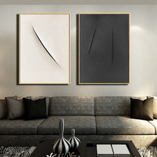 HAOCHU Abstract Modern Wall Poster Canvas Painting White Black Base Unique Pictures for Home Hotel Corridor Wall Decor 2024 - buy cheap