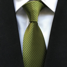 Unique tecido gravata sólida verde laços combinar camisa ternos 2024 - compre barato