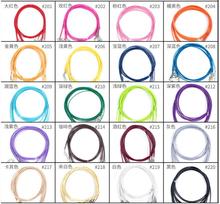 Wholesale 1.5mm 20colors Wax Leather Cord Necklace Rope 45cm Chain Lobster Clasp DIY Jewelry Accessories 100pcs/lot 2024 - buy cheap