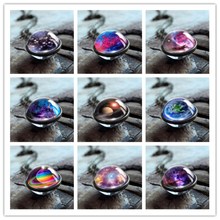 2019 New Nebula Galaxy Double Sided Pendant Necklace Universe Planet Jewelry Glass Art Picture Handmade Statement Necklace 2024 - compre barato