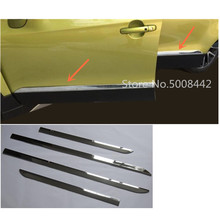 For Suzuki S-cross scross SX4 2014 2015 2016 2017 Car Side Door Trim Strip Molding Styling Sticker Stream Lamp Panel Body 4pcs 2024 - buy cheap