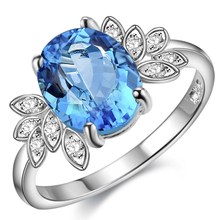 sea-blue zircon oval decent  Silver plated ring, silver fashion jewelry ring For Women&Men , /IZOCTIXQ WEXFTVSM 2024 - buy cheap