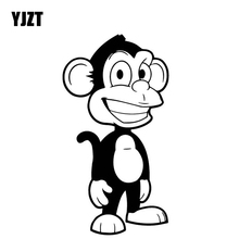 YJZT 8.9CM*16.8CM Cartoon Monkey Car Sticker Decoration Car Door Vinyl Decal Accessories Black/Silver C4-1867 2024 - buy cheap