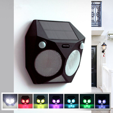 Luz solar ao ar livre sensor de movimento à prova drágua jardim lâmpada solar rgbw led dupla luz de segurança pir