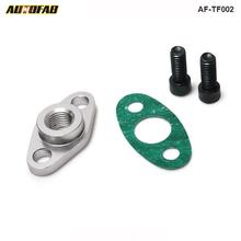 Flange turbo de drenagem de óleo de alumínio, 1/4 npt, fêmea, t3 t4, t04, gt40, gt55 drive 2024 - compre barato