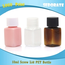 Sedorate garrafa vazia recarregável cosmética de plástico, frasco quadrado de 10ml com tampa parafuso de plástico jxw019 2024 - compre barato