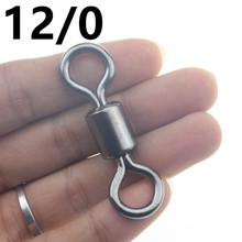 Rompin big size Rolling Barrel fishing swivel 12/0-1/0# super large Solid Ring Lures Connector Stainless Steel Tackle Accessory 2024 - buy cheap