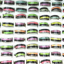 New Arrive 8mm Width Two Stripes Mood Rings Changes Color From Temperature 100pcs/lot 2024 - buy cheap