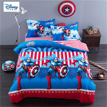 disney marvel comforter bed set queen size 3d bed linens 100% cotton kids room decor twin full single size bedroom decor 3/4 pcs 2024 - buy cheap