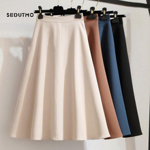 SEDUTMO Autumn Tutu Skirts Women High Waist Midi Skirt Pleated Spring Black Vintage Warm Sexy Casual Skirt ED531 2024 - buy cheap
