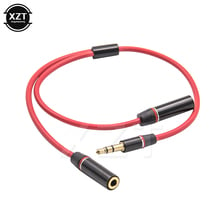 3.5mm Audio Cable Splitter For Headphone mp3 Jack Audio 1 Male To 2 Female Mic Y Splitter AUX Jack Cable for Earphone Accessorie 2024 - buy cheap