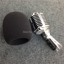 Microfone de espuma em forma de bola, de alta qualidade, para microfone clássico vintage, tamanho interno, 60*98mm 2024 - compre barato