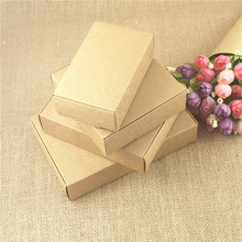 20 шт./лот 4 размера бумажные коричневые картонные подарочные коробки из крафтовой бумаги, контейнер для свадебной помолвки, упаковка для хранения шоколадных конфет 2024 - купить недорого