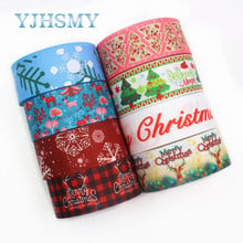 YJHSMY I-19713-18,25mm,10yards Christmas series Cartoon grosgrain ribbons,bow cap accessories and decorations,DIY materials 2024 - buy cheap