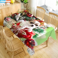 Dogs Chihuahua Table Cloth Oxford Print Waterproof Oilproof Home Rectangular Party Table Cover 100X140cm/140X250cm 2024 - buy cheap