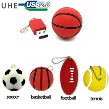 Pendrive basketball/football usb flash drive 4GB 8GB 16GB 32GB 64GB cute soccer/tennis memory stick creative gift pen drive 2024 - buy cheap