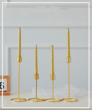 Candelabros de Metal dorado de estilo moderno Simple, decoración para fiesta de boda, hogar, Bar, decoración de citas, JL 212, 1 ud. 2024 - compra barato