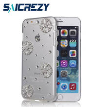 Saicrezy Snowflake Case for iphone X XS Max XR 8 plus Christmas Bling Crystal Diamond Design Clear Cover for iphone 6 6s 7 plus 2024 - buy cheap