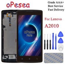 oPesea 4.5'' For Lenovo A2010 A 2010 Angus 2 Full LCD Display Panel Touch Screen Digitizer Glass Sensor Assembly With Frame 2024 - buy cheap