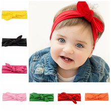 Повязка на голову детская эластичная с узлом, повязка на голову для новорожденных, тюрбан для волос для девочек, аксессуары для волос 2024 - купить недорого
