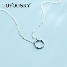 Бижутерия TOYOOSKY, ожерелье из стерлингового серебра 925 пробы, модное простое круглое ожерелье с полым кулоном, темпераментное ожерелье, индивидуальный подарок 2024 - купить недорого