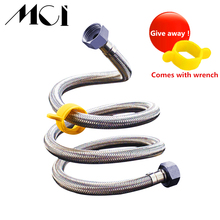 High Quality G1/2 304 Stainless steel toilet plumbing hose angle valve hose Water Heater Flexible Plumbing Hose braided hose Mci 2024 - buy cheap