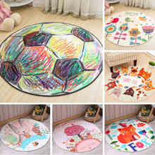 Round cartoon carpet non-slip children's carpet boy and girl game pad computer chair floor mat family children room rugs tapete 2024 - buy cheap