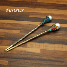 Vintage Chinese Wedding Hair Accessories Blue Crystal Hair Sticks Colorful Rhinestone Bridal Hairpins Chopstick For Bridesmaid 2024 - buy cheap