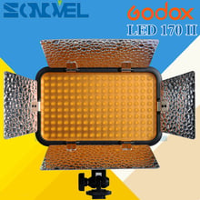 Godox LED170 II Video Light 170 LED Lamp Lighting with Barn Door 5500-6500K Stepless Brightness for Camera DV Canon Nikon 2024 - buy cheap
