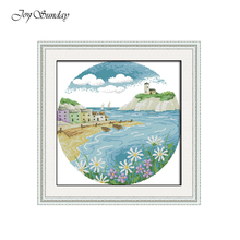 Chinese Cross Stitch Kits Sea Island Scenic Painting DMC 11CT 14CT Printed Aida Fabric DIY Handmake Needlework Embroidery Sets 2024 - buy cheap