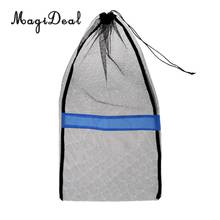MagiDeal Durable Nylon Swimming Mesh Drawstring Bag for Diving Gear Fins Mask Swim Scuba Snorkeling Fins Flippers Acce S/M/L 2024 - buy cheap
