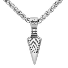Norse Viking valknut odin sword Gungnir rune pendant necklace stainless steel with valknut gift bag 2024 - buy cheap