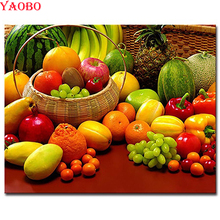 Diy Diamond Painting Drawing Fruits And Vegetables cross stitch diamond embroidery sale 5d full square drill mosaic rhinestones 2024 - buy cheap