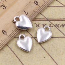 25pcs Charms Heart 14x10mm Antique Silver Color Pendants Making DIY Handmade Tibetan Finding Jewelry For Bracelet 2024 - buy cheap