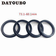 DATOUBO 4 pcs/lots,black plastic material car wheel 73.1mm-60.1mm hub centric rings,car accessories. Retail price. 2024 - buy cheap