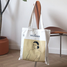 Casual Canvas Shoulder Bag Painting Printing Ladies Shopping Bag 2020 Feminine Simple Eco Pure Cotton Fabric Cloth Handbag Tote 2024 - buy cheap