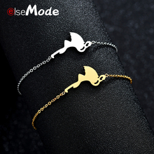 ELSEMODE Simple Flamingo Animal Women Bracelets Steel Gold Stainless Steel Bird Bracelet Love Jewelry for Valentine's Day gifts 2024 - buy cheap