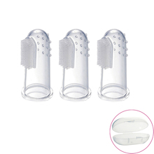 3Pcs Baby Toothbrush With Case Dust Shield Infant Soft Silicone Finger Teeth Rubber Clean Massager Training Brush Set BB0021BX 2024 - buy cheap