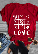 Женская футболка с круглым вырезом, с принтом в виде сердца 2024 - купить недорого