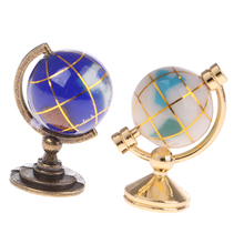 2Pcs Globes w. Golden Stand Dollhouse Study Decor 1:12 Doll House Miniature 2024 - buy cheap