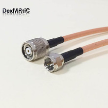High quality Low-Loss RP-TNC Male Plug With Socket  Switch F Male Pigtail Cable RG142 50CM 20"/100CM Wholesale 2024 - buy cheap