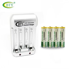 BTY N95 Быстрый AA AAA аккумулятор BTY зарядное устройство с BTY AAA 1350mAh 1,2 V Ni-MH аккумуляторная батарея 2024 - купить недорого